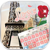 Night Pink Eiffel Tower Keyboard Theme icon