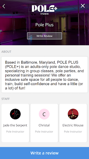 Android application Pole Plus screenshort