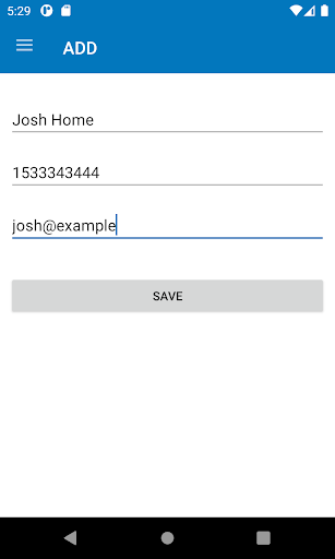 Android application Add contacts easily screenshort