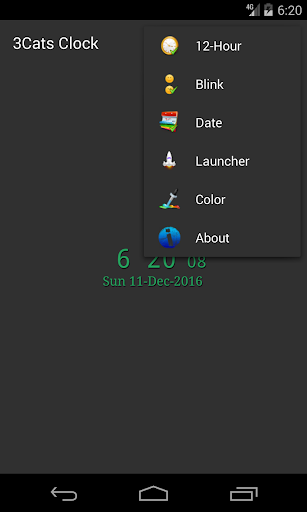 3Cats Clock Widget + Seconds Screen 3
