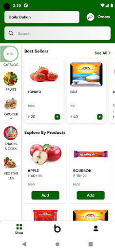 Android application Daily Dukan screenshort