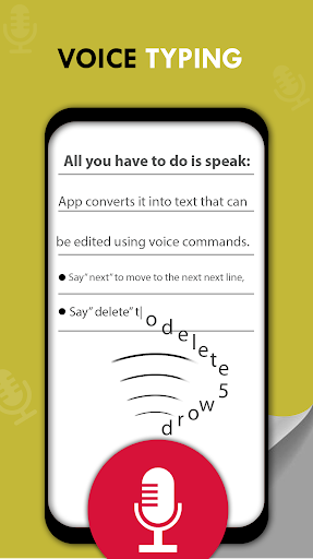 Android application Voice, speech notes: Speech to screenshort