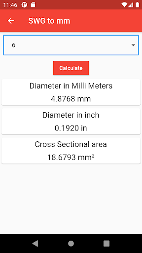 Wire Calculator Screen 2