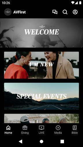 Android application AVFirst screenshort
