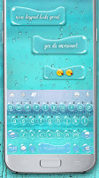 screenshot of Glass Water Keyboard Theme