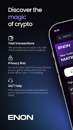 Android application ENON: Buy Bitcoin & Crypto screenshort
