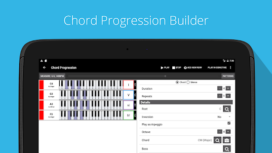 Piano Chord, Scale, Progression Companion Screenshot