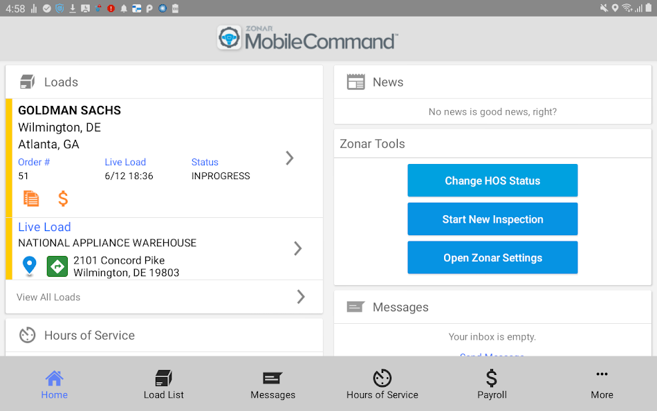 #9. Zonar Mobile Command (Android) Oleh: Eleos Technologies