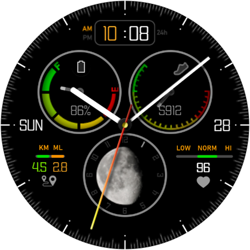 Hybrid Minimal Grow Watch face Download on Windows