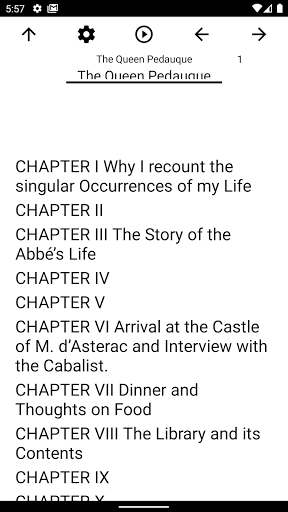 Android application Book, The Queen Pedauque screenshort