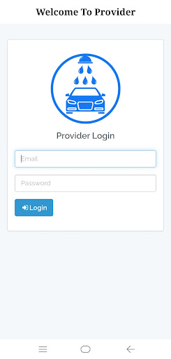 WashCars Service Provider Screen 2