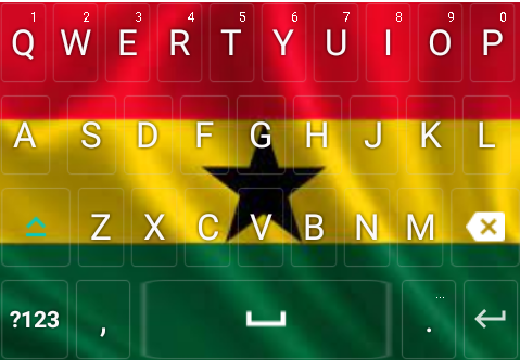 Ghana flag KeyBoard Screen 2