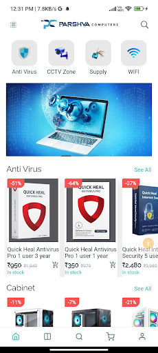 Android application Parshva Computers screenshort