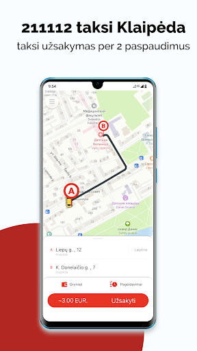 Android application 211112 taksi Klaipėda screenshort