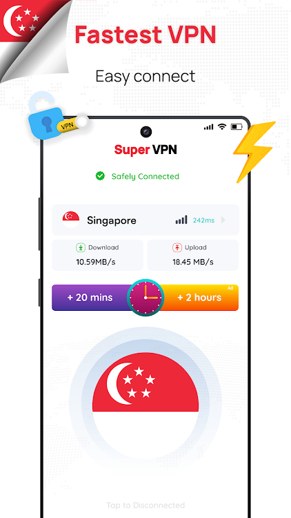 Singapore VPN: Get Singapor IP - New - (Android)