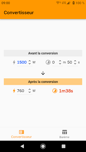 Aperçu de l'application