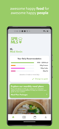 Android application We Are Super Meals screenshort