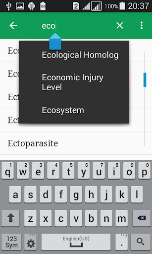 Entomology Dictionary Offline Screen 2