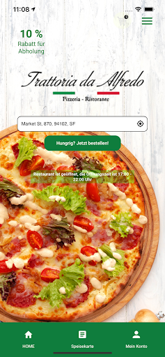 Android application Trattoria da Alfredo screenshort