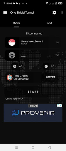 Android application One Shield Tunnel screenshort