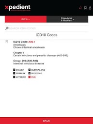 xpedient ICD10 code search