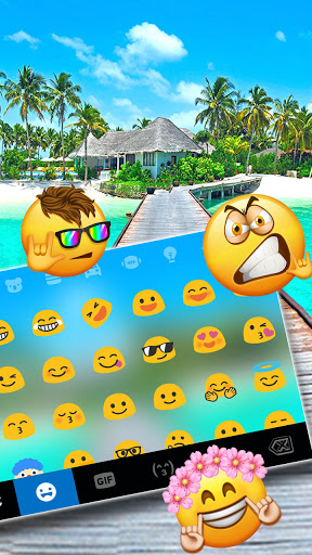 Beach Vacation Keyboard Backgr Screen 3
