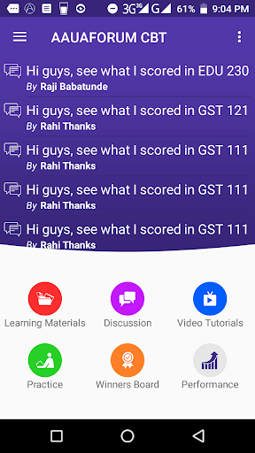 Android application AAUA CBT Practice screenshort