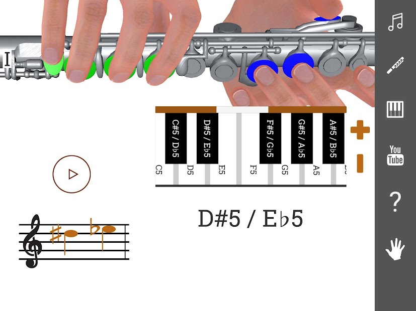 Imágen 7 3D Flute Fingering Chart - How To Play the Flute android