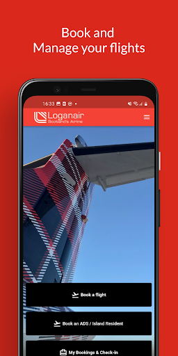 Android application Loganair screenshort