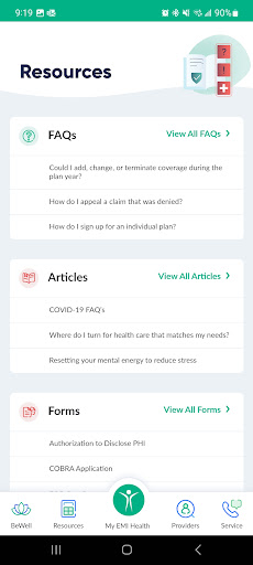 Android application EMI Health screenshort