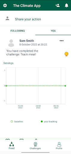 The Climate App: Social Action Screen 3