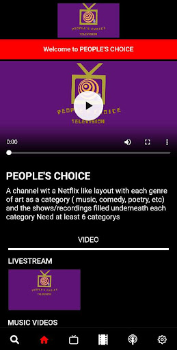 Android application PEOPLE'S CHOICE screenshort