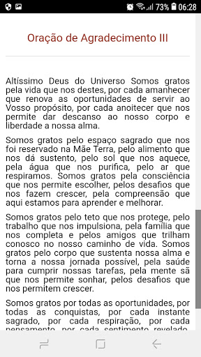 Android application Oração de Agradecimento screenshort