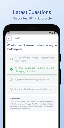 Android application Motorcycle Theory Test UK Kit screenshort
