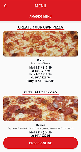 Amadio’s Pizza Screen 3