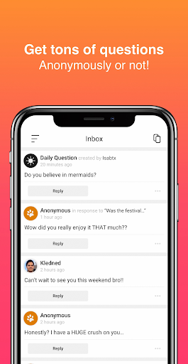 Android application CuriousCat - Anonymous Q&A screenshort