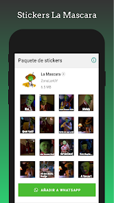 Captura de Pantalla 4 Stickers - La Mascara android