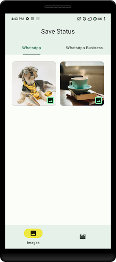 Android application Save Status screenshort