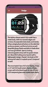 kalinco smartwatch p22 Guide