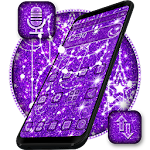 Cover Image of Скачать Purple Glitter Moon Theme 1.1.7 APK