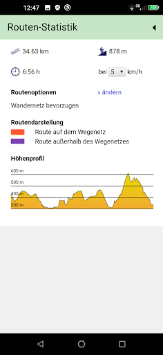 Wanderroutenplaner NRW mobil Screen 3