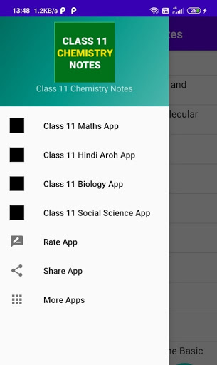 Android application Class 11 Chemistry Notes screenshort