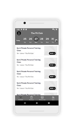 The Fit Club Screen 2
