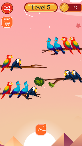 Android application bird sorter screenshort