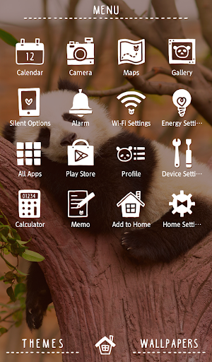 Napping Panda Theme Screen 2