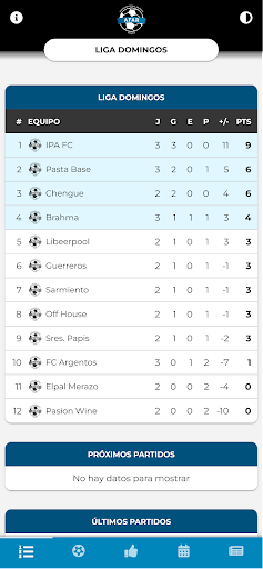 Android application Liga AFAR screenshort