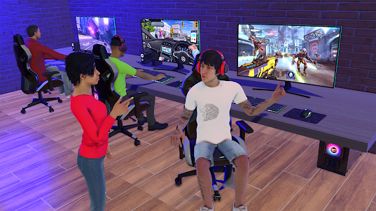 Internet Gamer Cafe Job Sim 3D