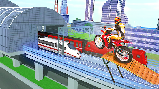 Tricky Bike Stunt vs Train 1.1.3 APK screenshots 3