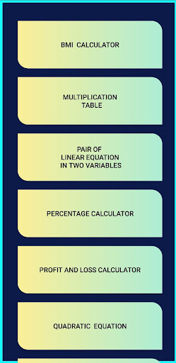 Android application SMS(Simple Mathematics Solver) screenshort
