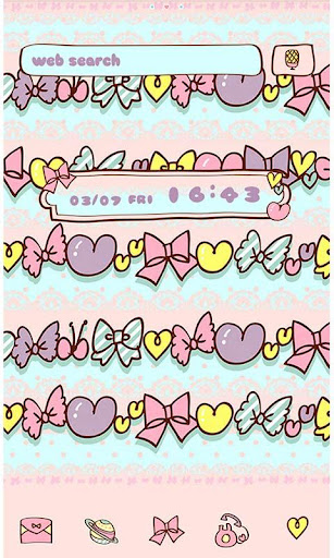 Android application -Minty Ribbon- Theme +HOME screenshort